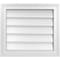 Ekena Millwork Vertical Surface Mount PVC Gable Vnt: Non-Functional, w/2"W x 1-1/2"H, Brickmould Frame, 20"W x 18"H GVPVE20X1802SN - alternate 1